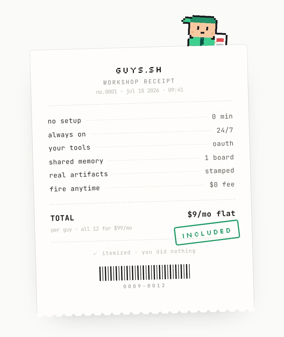 guys.sh: The receipt.
